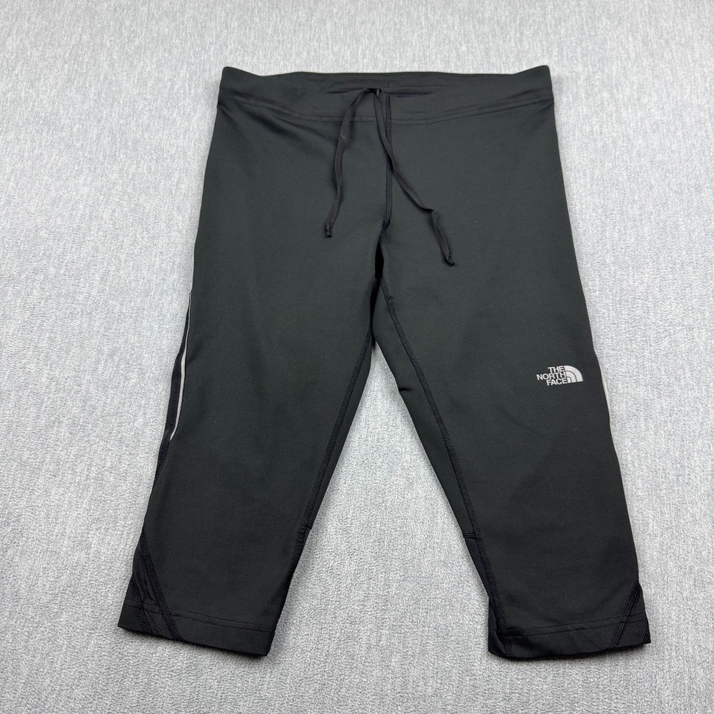 The North Face Tights Womens Large Black VaporWick Gym Stretch Capri Activewear